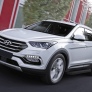 Пороги алюминиевые Black Hyundai Santa Fe Premium (2015-2016)