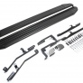 Пороги алюминиевые Black Hyundai Santa Fe Premium (2015-2016)