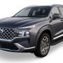 Пороги алюминиевые Premium Black Hyundai Santa Fe (2021-2024)