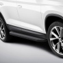 Пороги алюминиевые Black Premium Skoda Kodiaq (2017-2021)