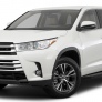 Пороги алюминиевые Black Toyota Highlander (2014-2019)