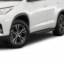 Пороги алюминиевые Black Toyota Highlander (2014-2019)