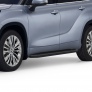 Пороги алюминиевые Premium-Black для Toyota Highlander (2020-2025)