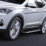 Пороги алюминиевые Premium Hyundai Santa Fe Premium (2015-2016)