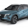 Пороги алюминиевые Premium для Hyundai Tucson (2021-2026)
