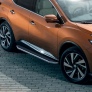 Пороги алюминиевые Premium для Nissan Murano (2016-2023)