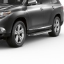 Пороги алюминиевые Premium Toyota Highlander (2007-2014)