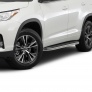 Пороги алюминиевые Premium Toyota Highlander (2014-2019)