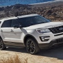 Пороги алюминиевые Black Ford Explorer (2011-2019)