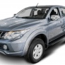 Пороги алюминиевые Black Mitsubishi L200 (2006-2024)