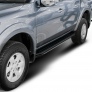 Пороги алюминиевые Black Mitsubishi L200 (2006-2024)