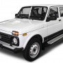 Пороги алюминиевые Bmw-Style для Lada Нива 5D (1993-2020)