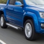 Пороги алюминиевые Bmw-Style для Volkswagen Amarok (2016-2023)