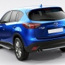 Пороги алюминиевые Silver new Mazda CX-5 (2011-2017)