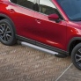 Пороги алюминиевые Silver new Mazda CX-5 (2017-2025)