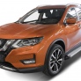 Пороги алюминиевые Silver new Nissan X-Trail (2015-2023)