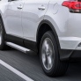 Пороги алюминиевые Silver для Toyota RAV4 (2012-2019)