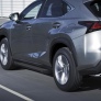 Пороги алюминиевые Black new Lexus NX (2014-2019)