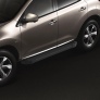 Пороги алюминиевые Black new Nissan Murano (2009-2016)