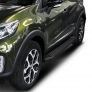 Пороги алюминиевые Black new Renault  Kaptur (2016-2020)