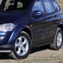 Пороги алюминиевые Black new Ssang Yong  Kyron (2007-2015)