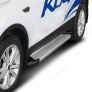 Пороги алюминиевые Silver new Ford Kuga (2016-2019)