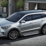 Пороги алюминиевые Silver new Hyundai Grand Santa Fe (2012-2018)