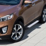 Пороги алюминиевые Silver Kia Sorento Prime (2015-2019)