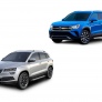 Пороги алюминиевые Rival Silver для Volkswagen Taos (2021-2025)