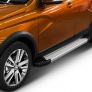 Пороги алюминиевые Silver для Lada Vesta универсал (2017-2024)