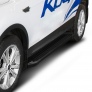Пороги алюминиевые Black new Ford Kuga (2016-2019)