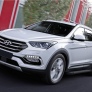 Пороги алюминиевые Black new Hyundai Santa Fe Premium (2015-2016)