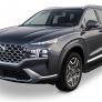 Пороги алюминиевые Black Hyundai Santa Fe (2021-2024)