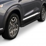 Пороги алюминиевые Black Hyundai Santa Fe (2021-2024)