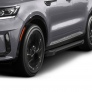 Пороги алюминиевые Black для Hyundai Santa Fe (2021-2024)