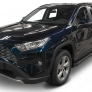 Пороги алюминиевые Black Toyota RAV4 (2019-2025)