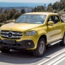 Пороги алюминиевые Silver для Mercedes-Benz X-Class (2018-2025)
