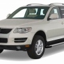 Пороги алюминиевые Silver для Volkswagen Touareg без пневмо подвески (2002-2010)