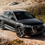 Пороги алюминиевые Black new Audi Q5 (2017-2020)