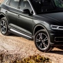 Пороги алюминиевые Black new Audi Q5 (2017-2020)
