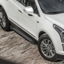 Пороги алюминиевые Black Cadillac XT5 (2016-2020)