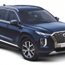 Пороги алюминиевые Black для Hyundai Palisade (2021-2025)
