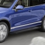 Пороги алюминиевые Black new Volkswagen  Touareg (2010-2018)