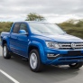 Пороги алюминиевые Black для Volkswagen Amarok (2016-2023)