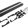 Пороги алюминиевые Black new Lada Largus Cross (2014-2021)