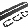 Пороги алюминиевые Black Isuzu D-Max (2015-2021)