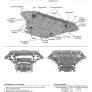 Комплект защит (алюминий) Rival Volkswagen Touareg (2018-2024)
