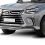 Защита переднего бампера d76+d57 Lexus LX (2015-2022)