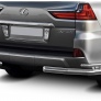 Защита заднего бампера d76+d42 уголки Lexus LX (2015-2022)