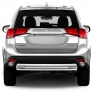 Защита заднего бампера 57+42мм Rival для Mitsubishi Outlander (2018-2023)